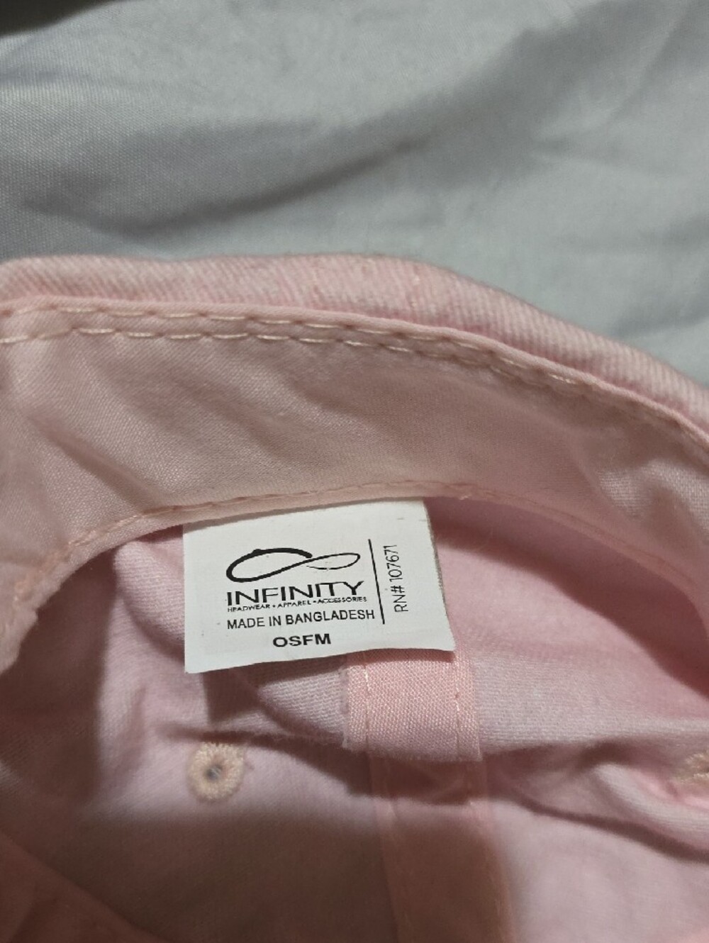Infinity Raine Light Pink Baseball Cap - Picture 3 of 4